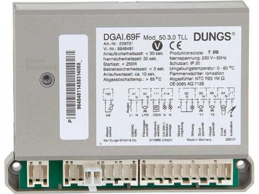 Controlador de quemador Dungs DGAI.69F Mod. 50.3.0 TLL 229701